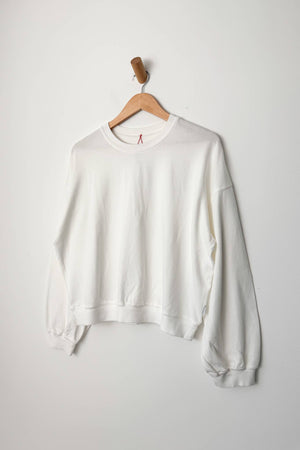 Cali Jersey Sweatshirt Vintage White