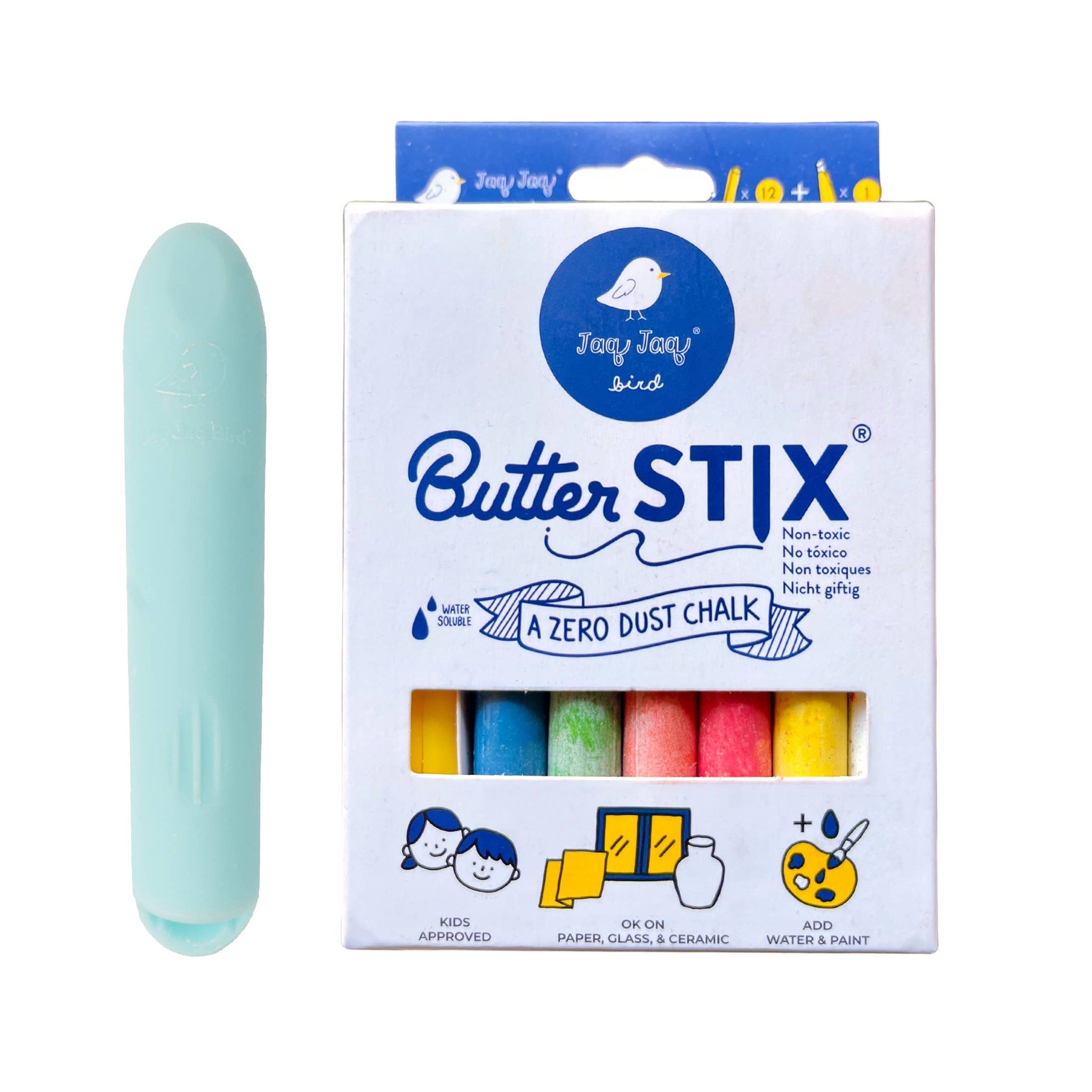 ButterStix® - Dustless Chalk Colors with Holder 12 pcs