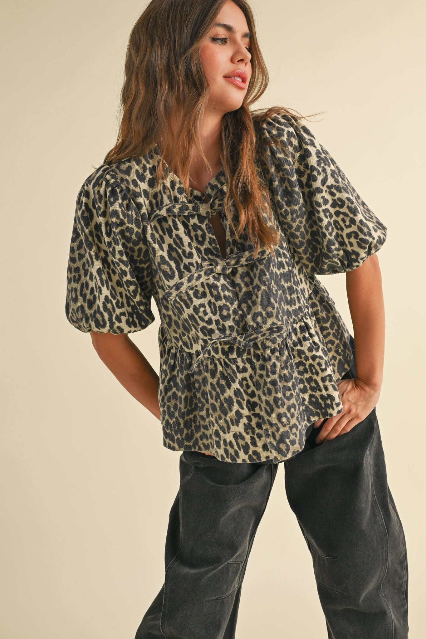 Leonardo Tie Front Blouse