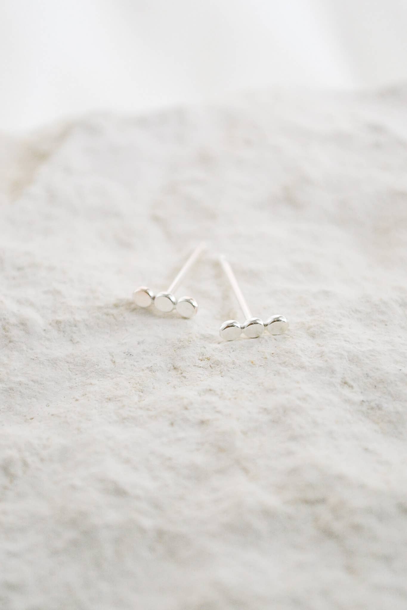 Dotted Bar Stud Earrings