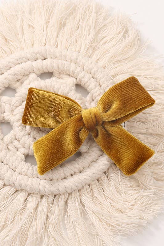 Baby Girls Velvet Hair Bow Clip | assorted colors