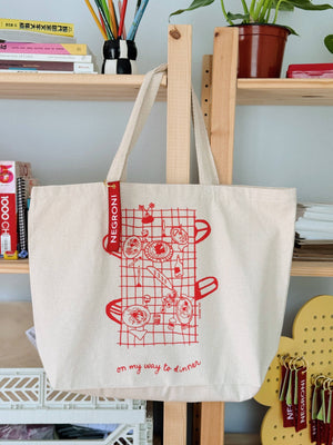 Dinner Party Canvas Tote Bag 