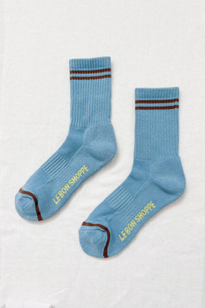 Boyfriend Socks: Powder Blue