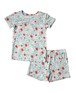 Fall Floral | Two Piece Pajama Short Set