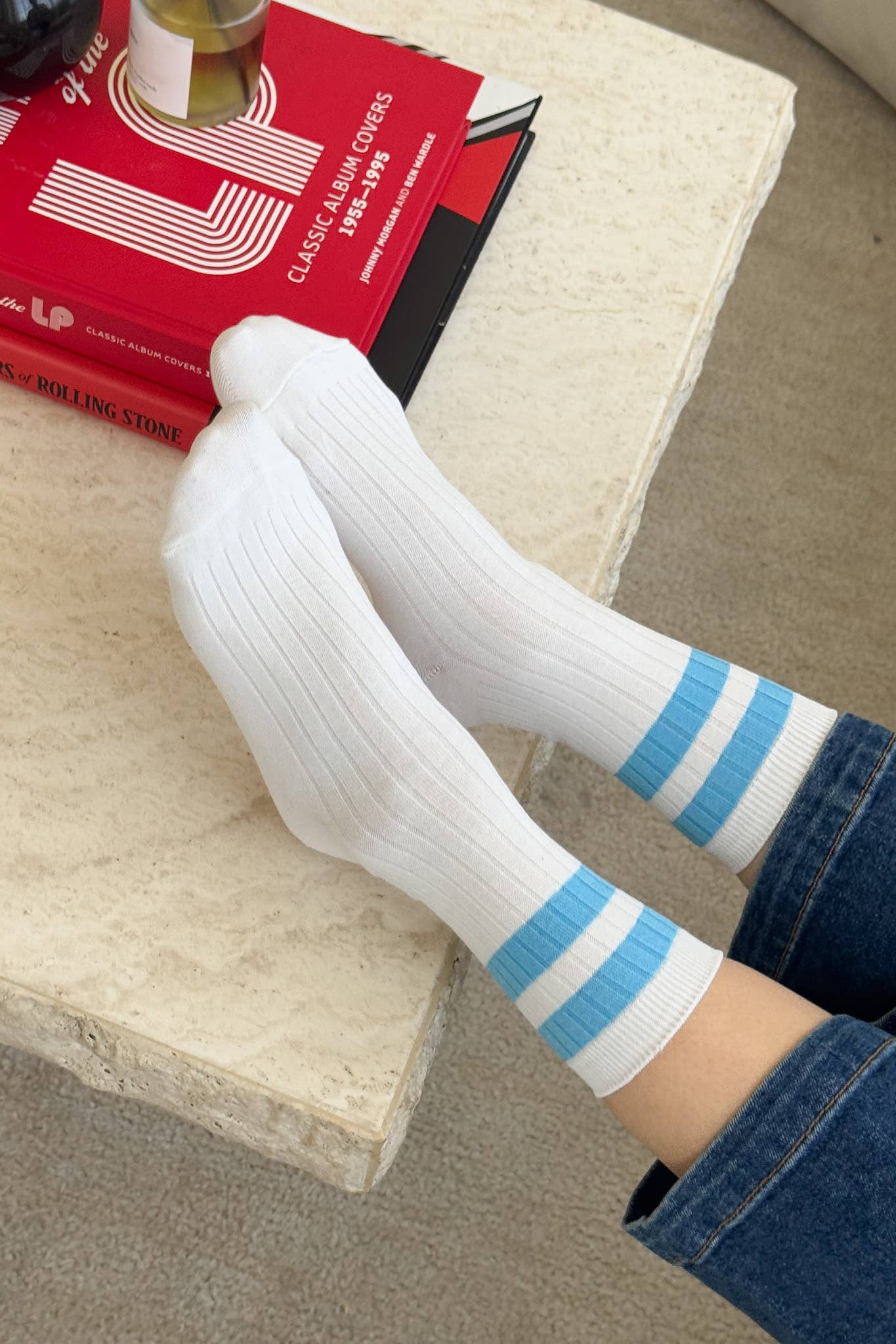 Her Socks - Varsity: Pink Stripe