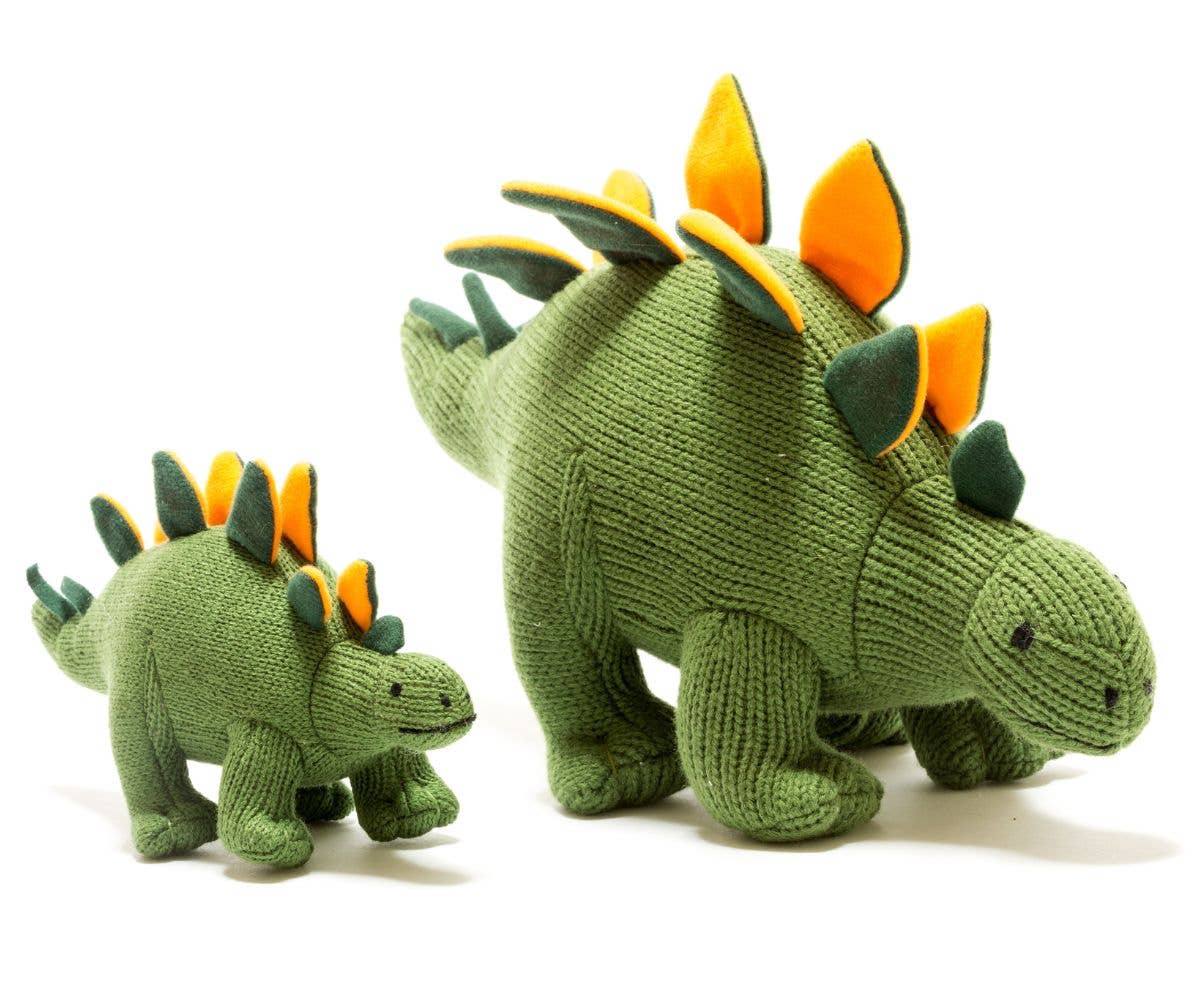 Knitted Stegosaurus Dinosaur Baby Rattle