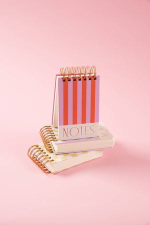 Twin Wire Notepad, 4" X 6" - Stripes