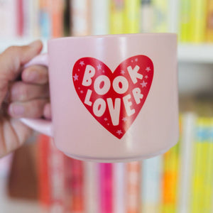 Book Lover Ceramic Mug - Pink