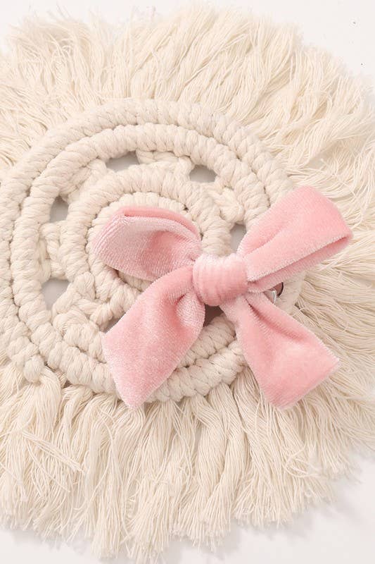 Baby Girls Velvet Hair Bow Clip | assorted colors