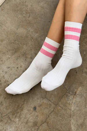 Her Socks - Varsity: Pink Stripe