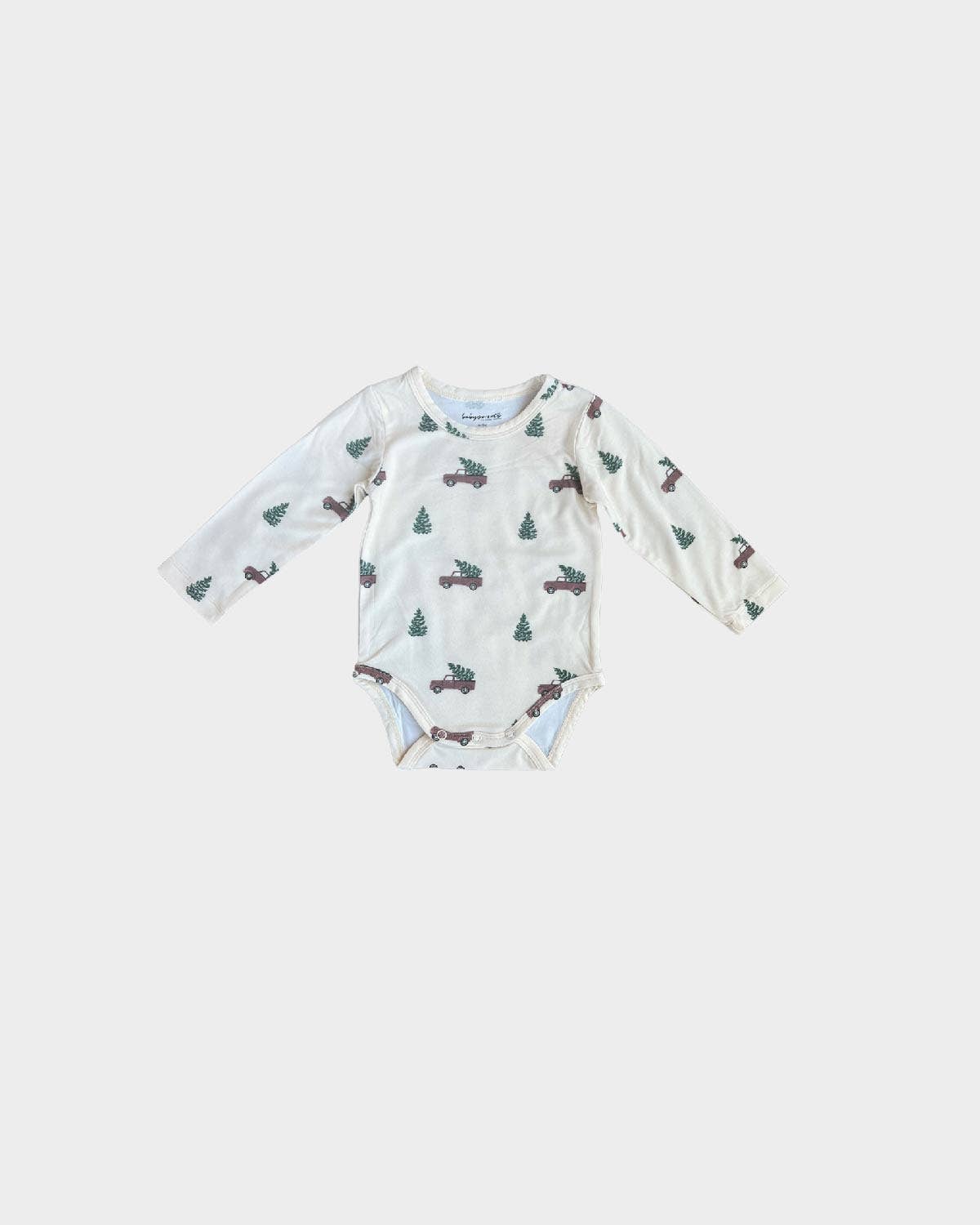 Bamboo Baby Long Sleeve Bodysuit - Christmas Truck