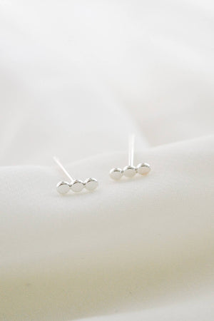 Dotted Bar Stud Earrings