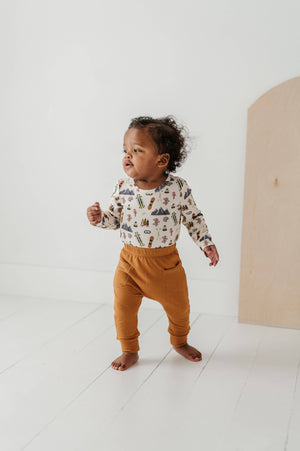 Bamboo Baby Long Sleeve Bodysuit - Winter Ski