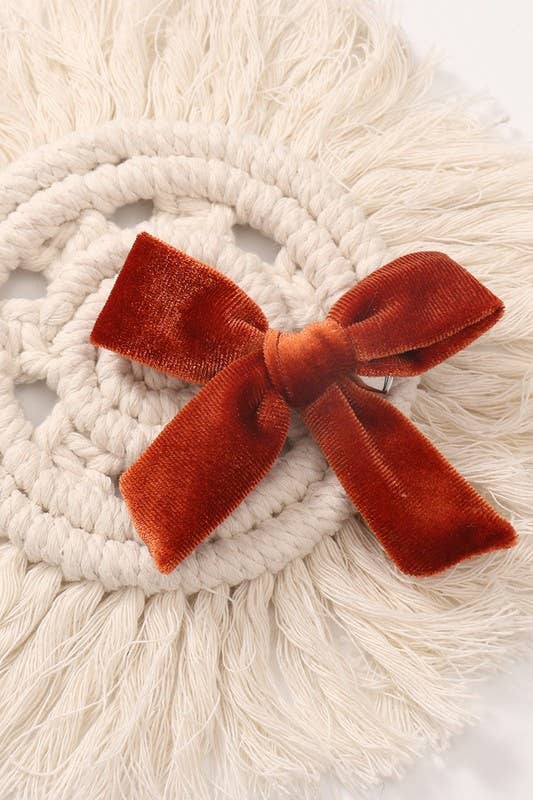 Baby Girls Velvet Hair Bow Clip | assorted colors