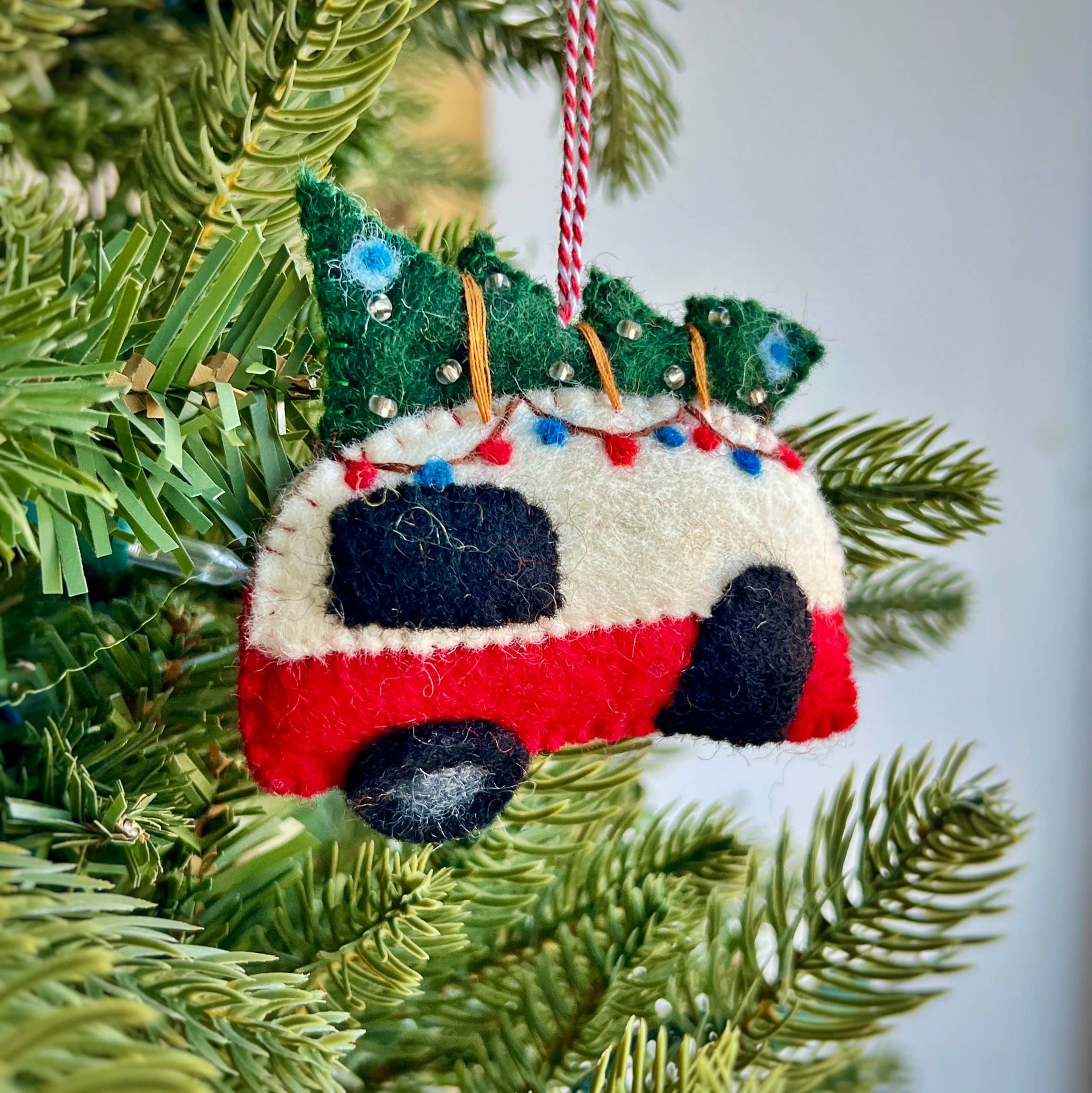 Camper Felt Wool Christmas Ornament  