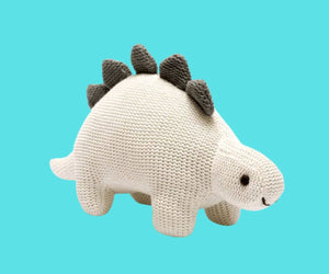 Knit Stegosaurus Dinosaur Rattle