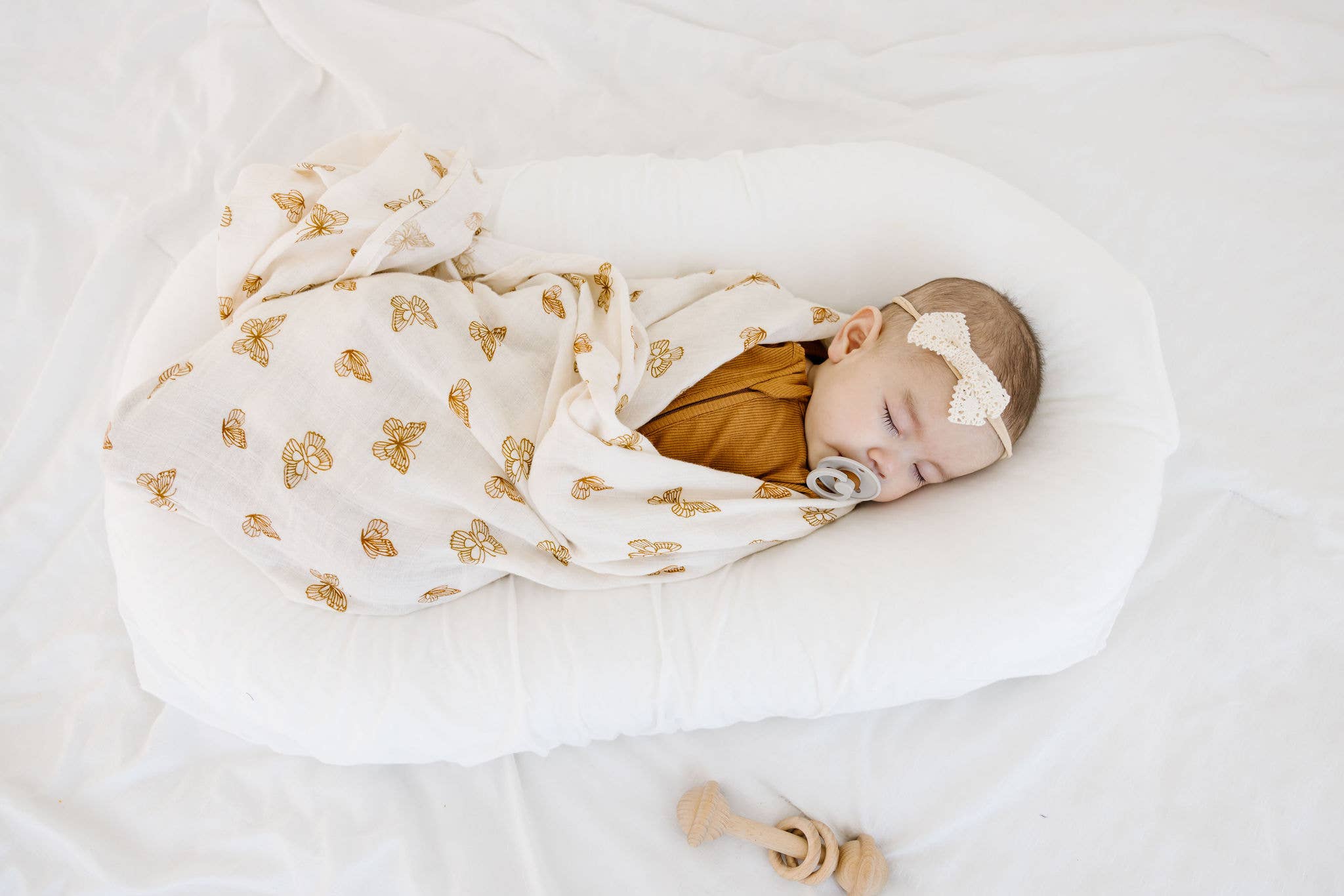 Organic Muslin Swaddle Blanket - Butterfly