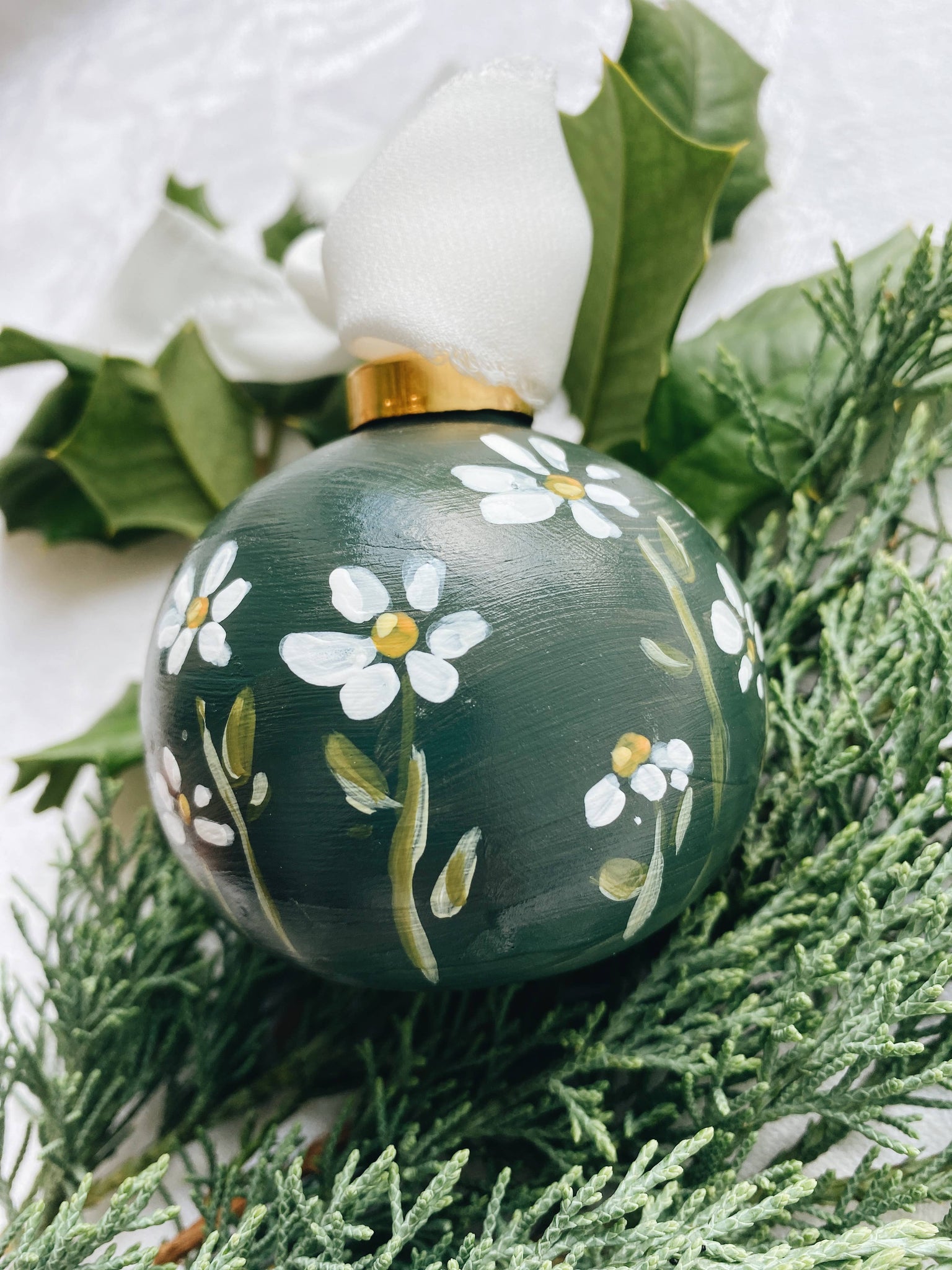 Hand Painted Ornament: Anenome