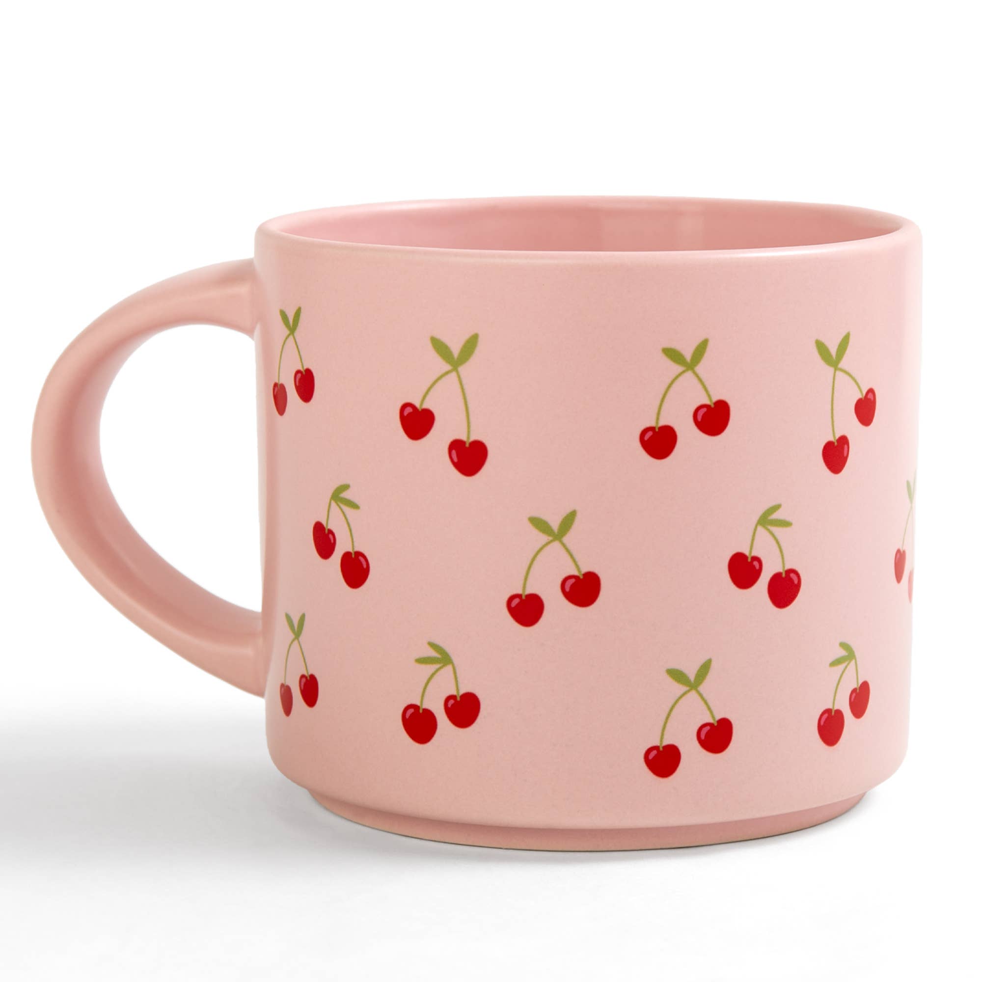 Cherries Ceramic Mug - Pink