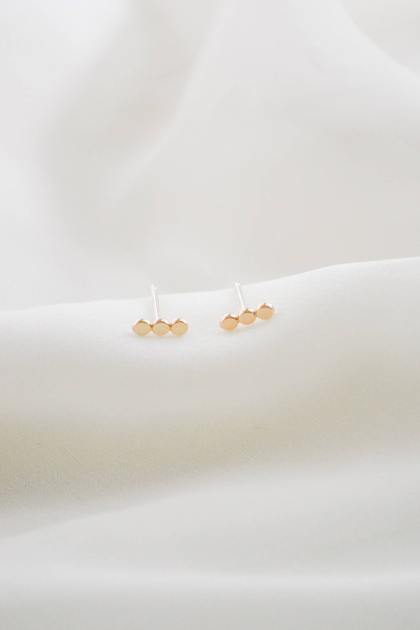 Dotted Bar Stud Earrings