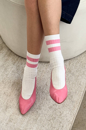 Her Socks - Varsity: Pink Stripe