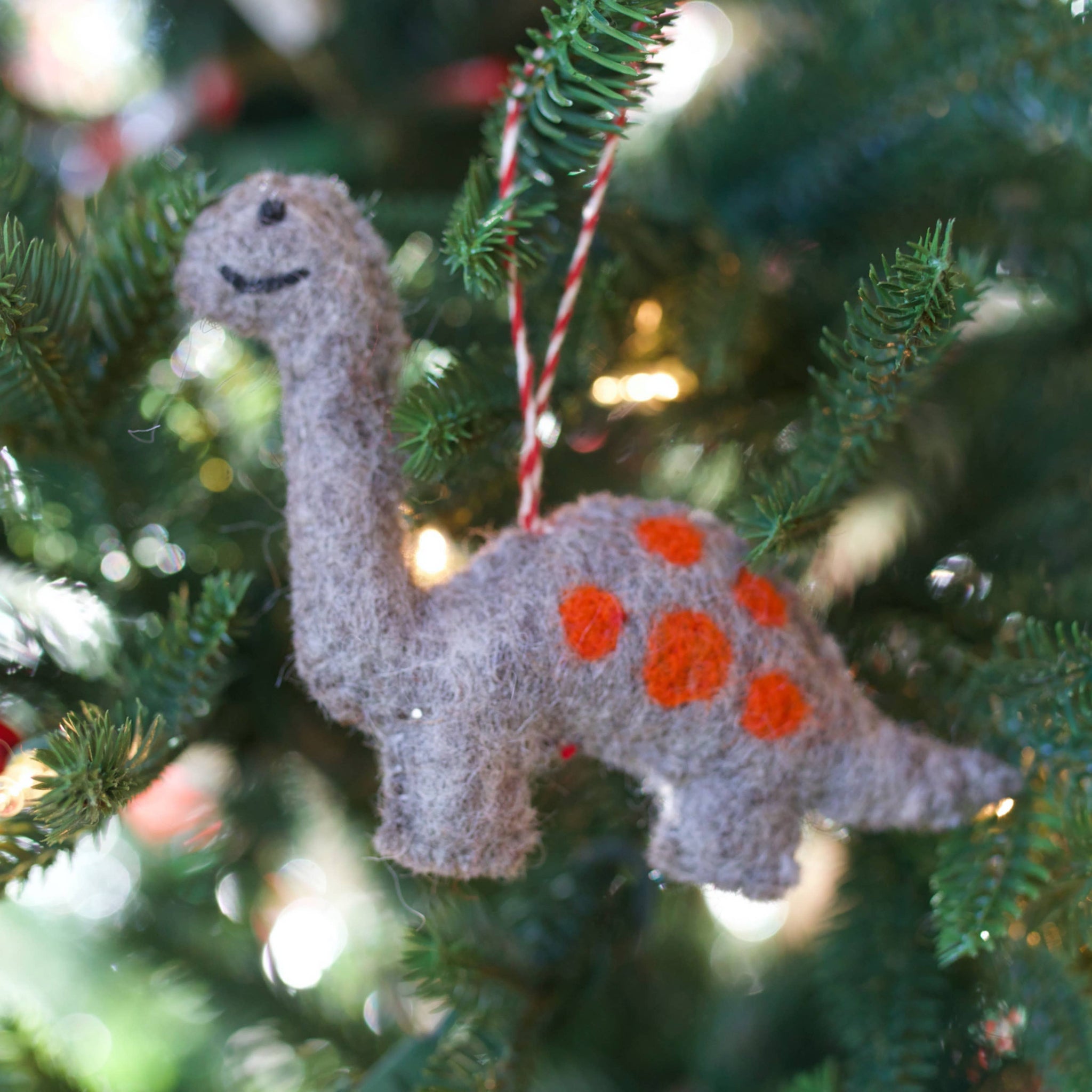 Dinosaur Felt Wool Christmas Ornament