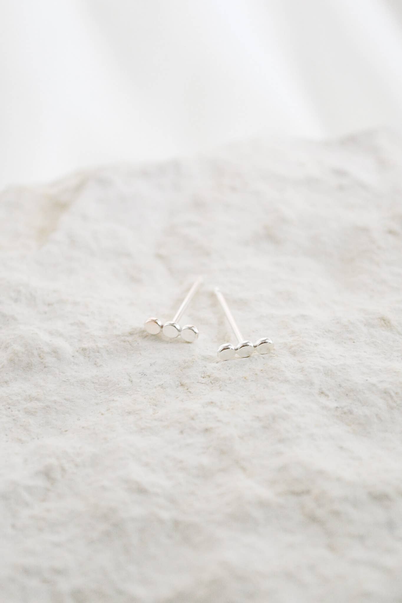 Dotted Bar Stud Earrings