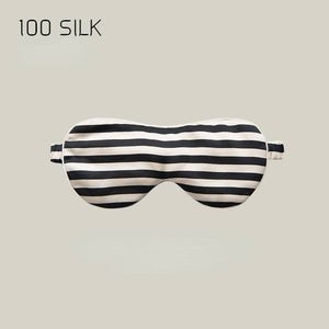 Silk Eye Mask with Zebra Print