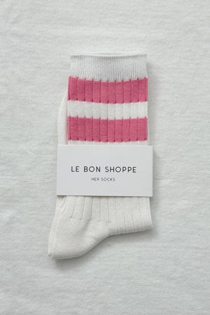 Her Socks - Varsity: Pink Stripe