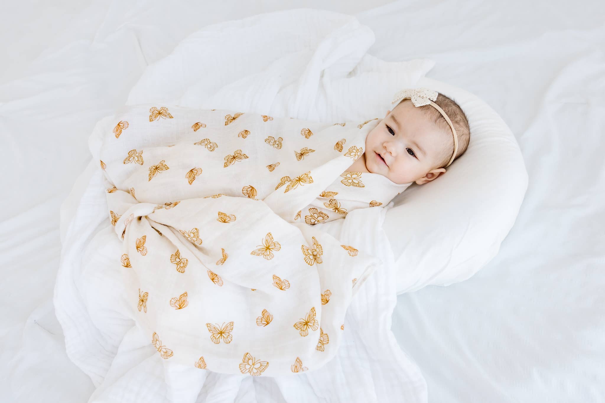 Organic Muslin Swaddle Blanket - Butterfly