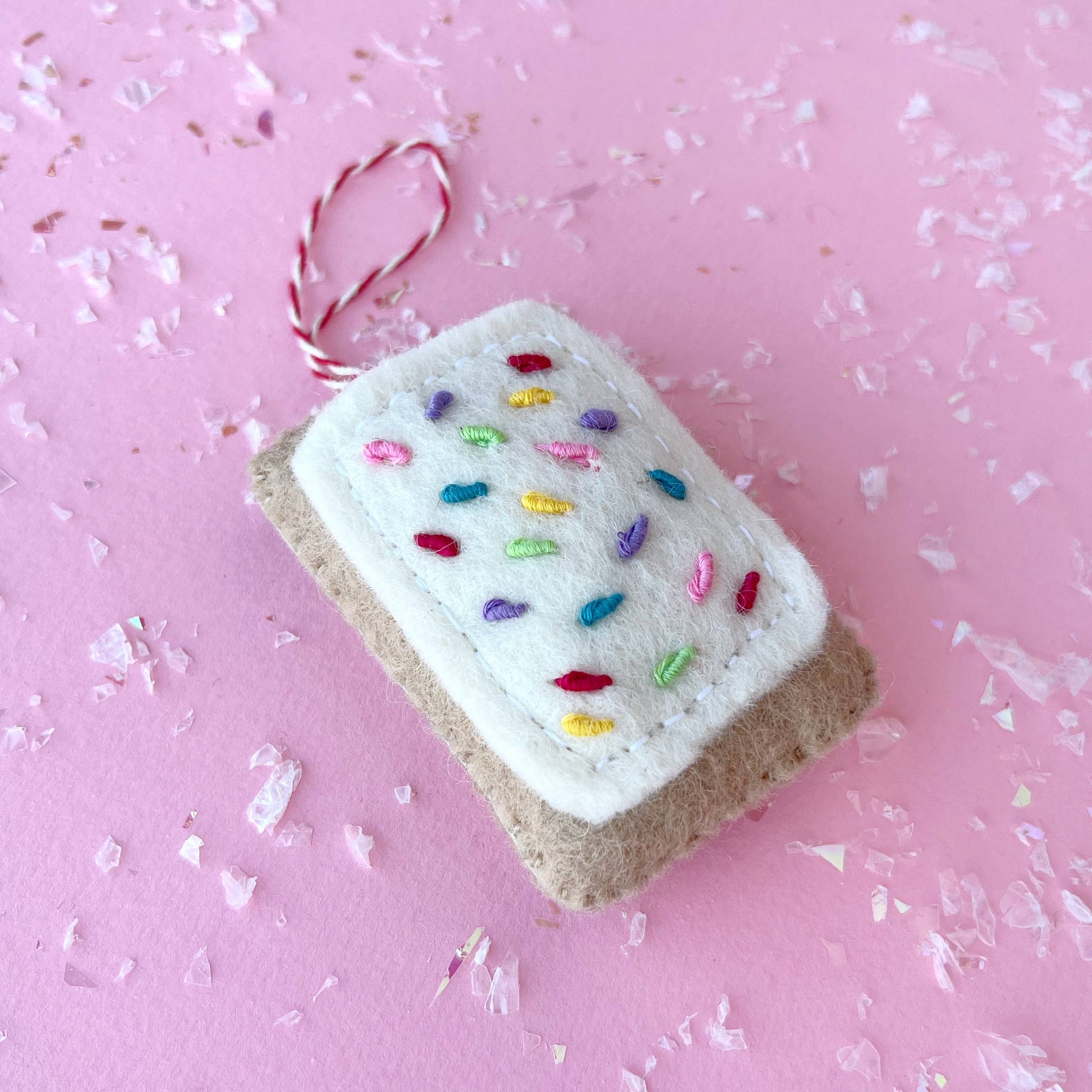 Pop Tart Felt Wool Christmas Ornament