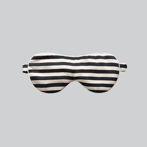 Silk Eye Mask with Zebra Print