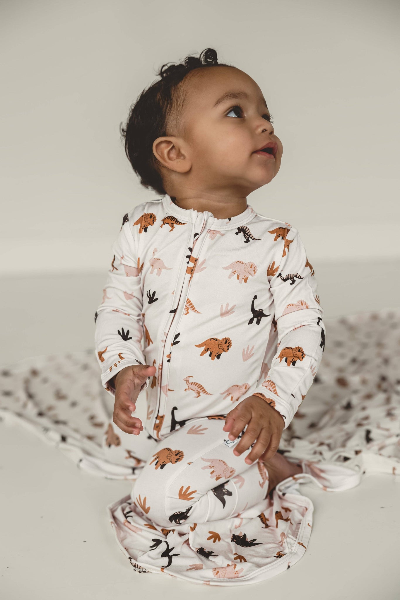 Dino | Bamboo Zip Romper