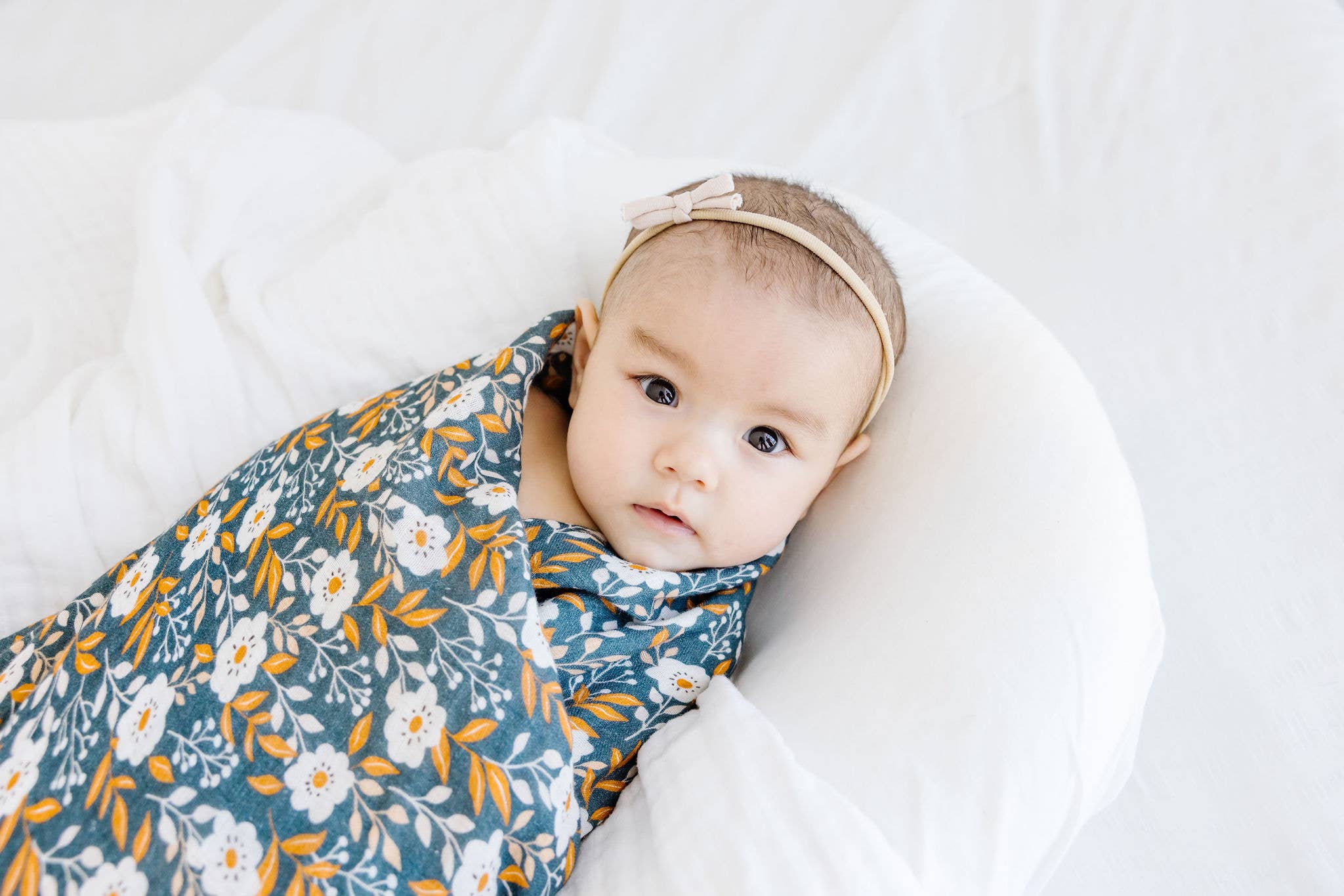 Organic Muslin Swaddle Blanket - Meadow