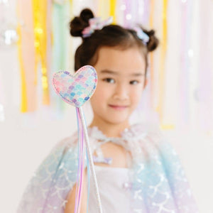 Mermaid Heart Wand - Kids Dress Up Wand - Summer Fun