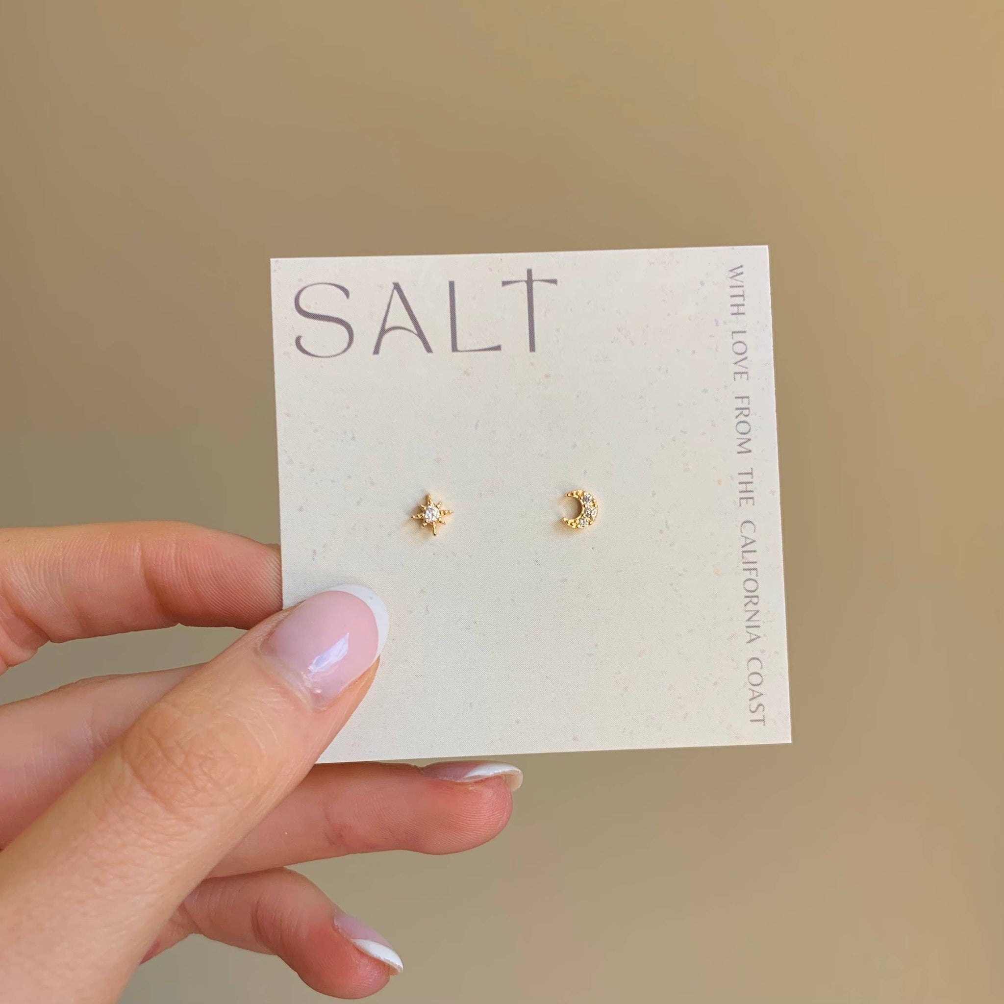 STAR & MOON STUDS | 18k gold