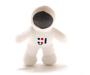 Knitted Astronaut Baby Rattle