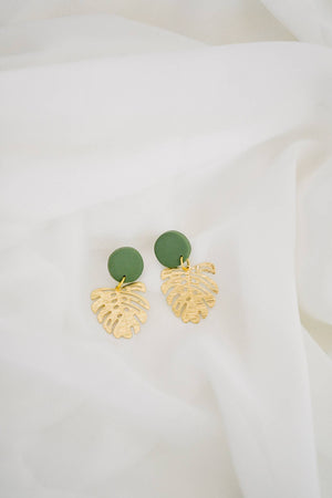 Monstera Earrings