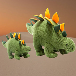 Knitted Stegosaurus Dinosaur Baby Rattle