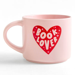 Book Lover Ceramic Mug - Pink