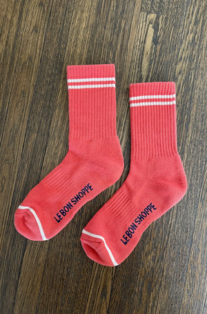 Boyfriend Socks Coral