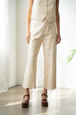 Evie Eyelet Pants