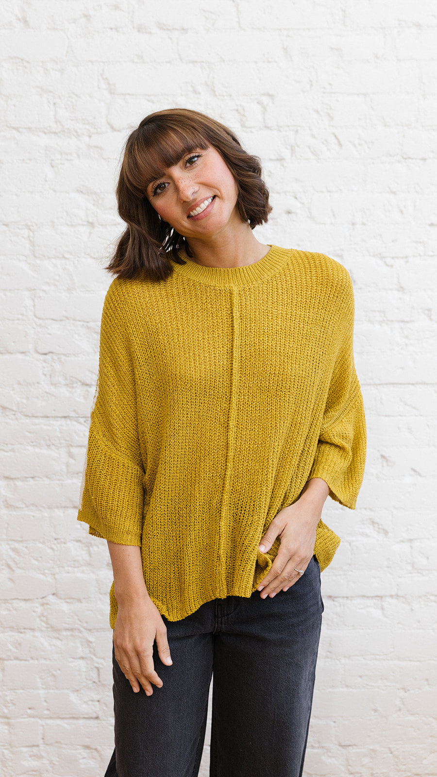 Cumberland Sweater Mustard/Ivory