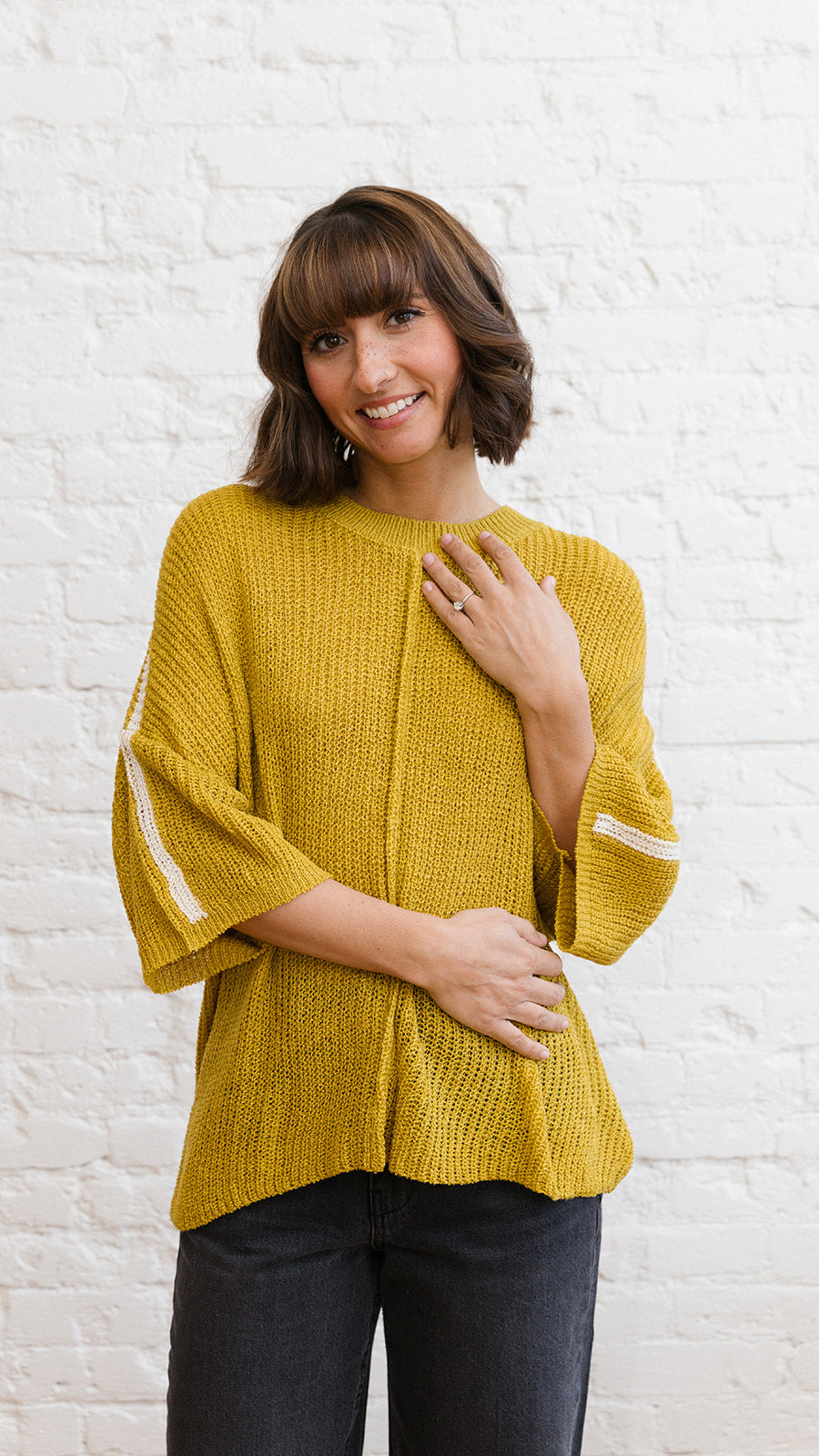 Cumberland Sweater Mustard/Ivory