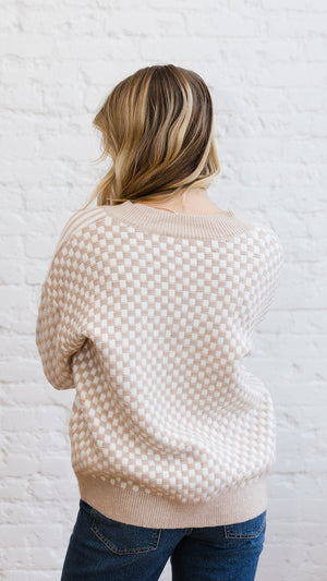 Frenchie Sweater Ivory/Taupe