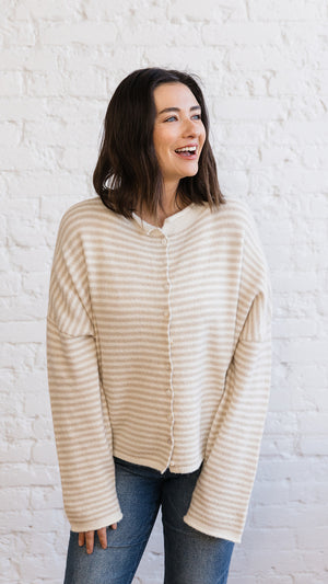 Piper Cardigan Mini Stripe