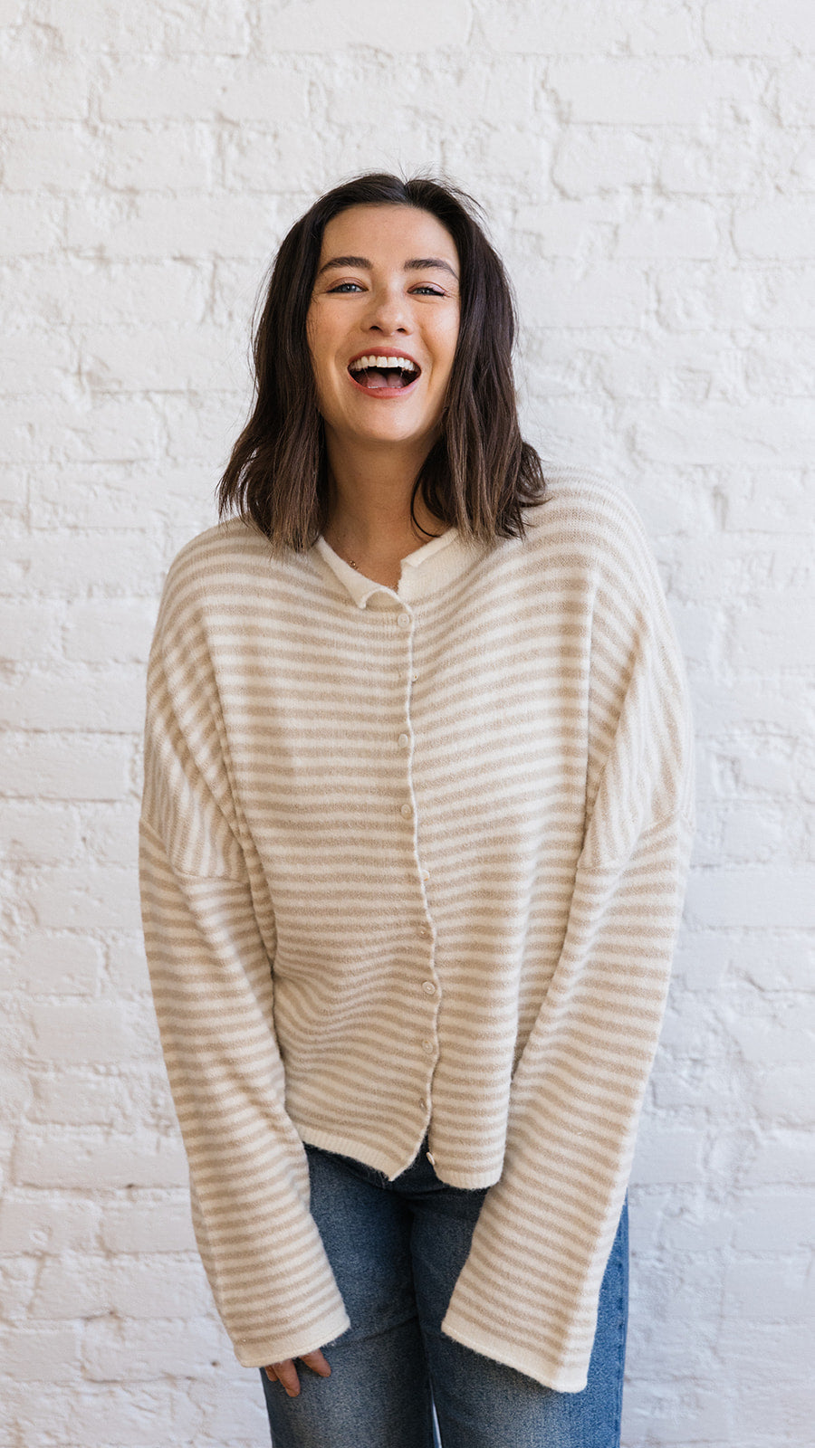 Piper Cardigan Mini Stripe