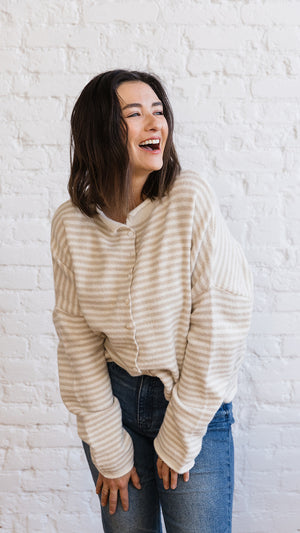 Piper Cardigan Mini Stripe