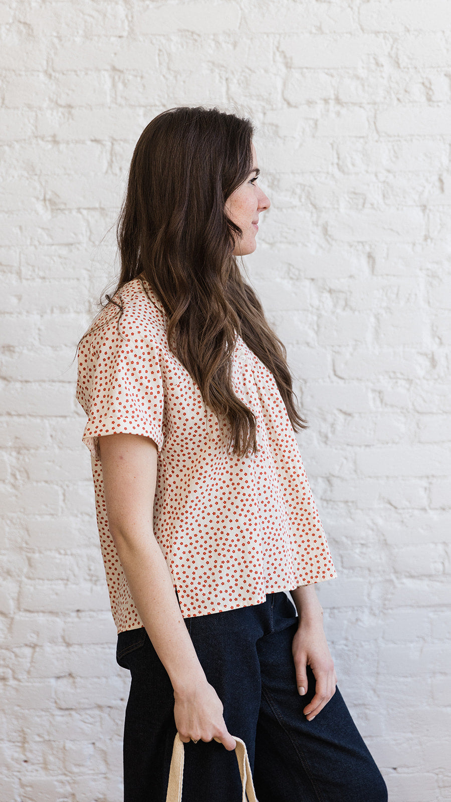 Lila Floral Top Rust