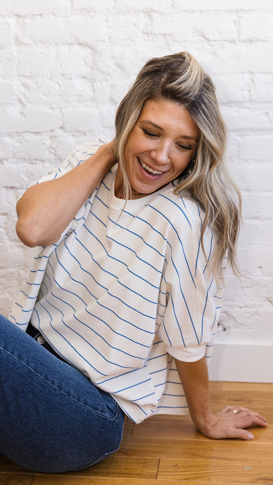 Ella Stripe Dolman Top